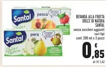 Conad Santal Bevanda Alla Frutta Pesca Dolce Di Natura offerta