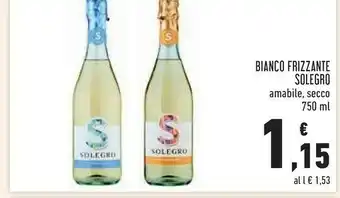 Conad Solegro Frizzante Bianco Amabile offerta