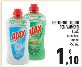 Conad Ajax Detergente Liquido Per Pavimenti Classico offerta