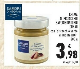 Conad Conad - Crema Al Pistacchio Con "Pistacchio Verde Di Bronte DOP" 200 G(ml) offerta
