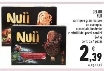Conad Nuii Cioccolato Fondente E Mirtilli Dei Paesi Nordici 264 G(ml) offerta