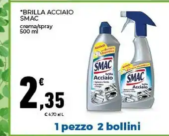 Conad Smac Brilla Acciaio Crema / Spray 500 Ml offerta