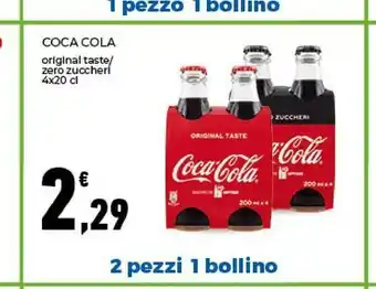 Conad Coca Cola Original Taste / Zero Zuccherí offerta