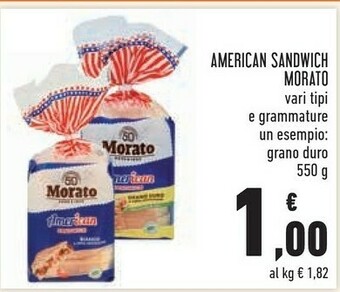 Conad Morato American Sandwich Grano Duro offerta