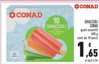Conad Conad - Ghiaccioli Menta Limone Amarena Arancia 650 G(ml) offerta