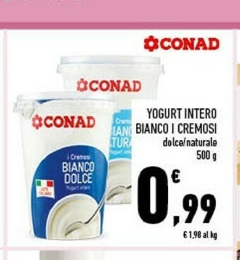 Conad Conad - Yogurt Bianco Dolce I Cremosi offerta