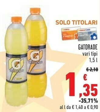 Conad Gatorade Sport Drink Gusto Limone 1500 G(ml) offerta