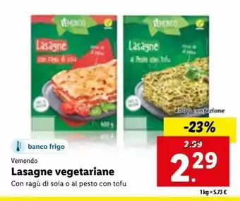Lidl Lasagne vegetariane offerta