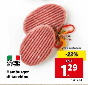 Lidl Hamburger di tacchino offerta