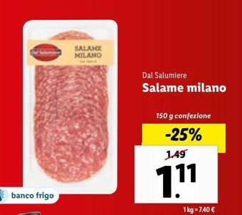 Lidl Salame milano offerta