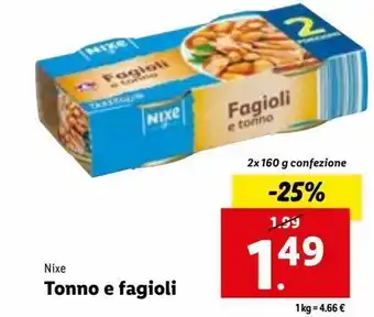 Lidl Tonno e fagioli offerta