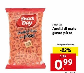 Lidl Anelli di mais gusto pizza offerta