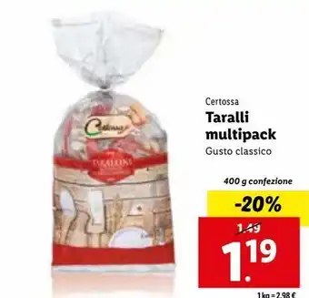 Lidl Taralli multipack offerta