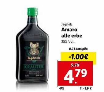 Lidl Amaro alle erbe offerta