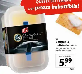 Lidl Box per la pulizia dell'auto offerta