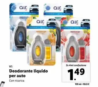 Lidl Deodorante liquido per auto offerta