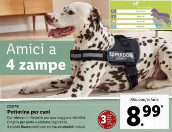 Lidl Pettorina per cani offerta
