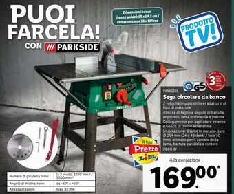 Lidl Sega circolare da banco offerta