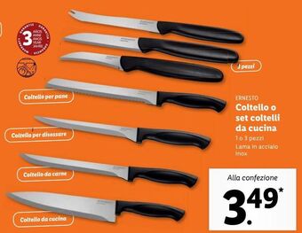 Lidl Coltello o set coltelli da cucina offerta