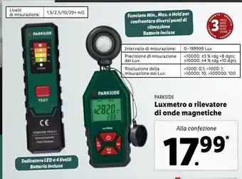 Lidl Luxmetro o rilevatore di onde magnetiche offerta