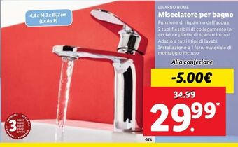 Lidl Miscelatore per bagno offerta