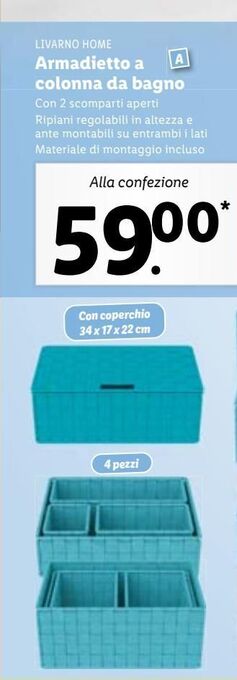 Lidl Armadietto a colonna da bagno offerta
