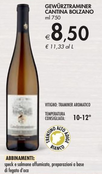 Bennet Gewürztraminer cantina bolzano offerta