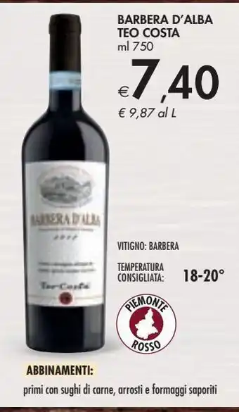 Barbera d’alba teo costa