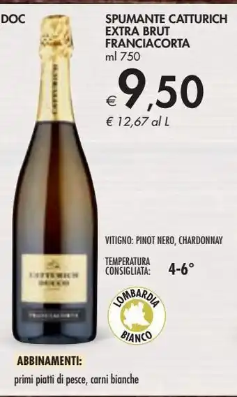 Bennet Spumante catturich extra brut franciacorta offerta