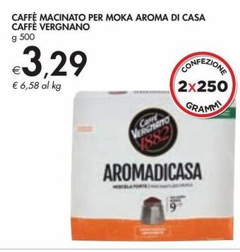 Bennet Caffè macinato per moka aroma di casa caffè vergnano offerta