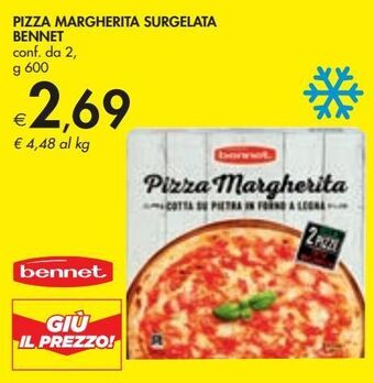 Bennet Pizza margherita surgelata bennet offerta