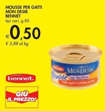 Bennet Mousse per gatti mon desir bennet offerta