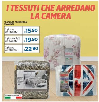 Bennet Trapunta microfibra stampata - 1 piazza cm 160x240 offerta