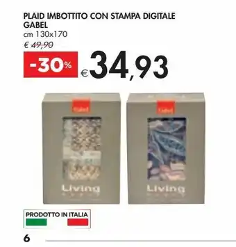 Bennet Plaid imbottito con stampa digitale gabel offerta