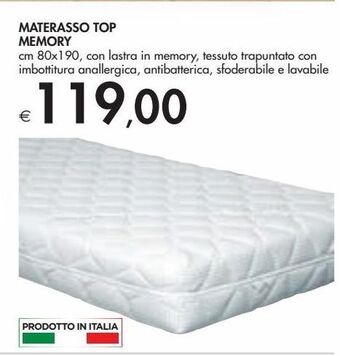 Bennet Materasso top memory offerta