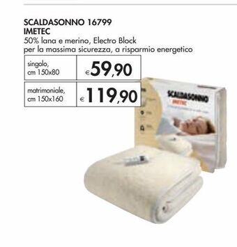Scaldasonno 16799 imetec - singolo cm 150x80