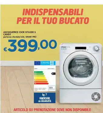 Bennet Asciugatrice candy csoe h7a2de-s offerta