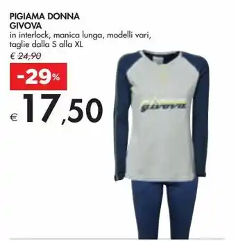 Bennet Pigiama donna givova offerta