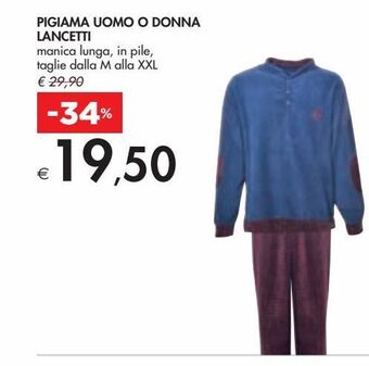 Bennet Pigiama uomo o donna lancetti offerta