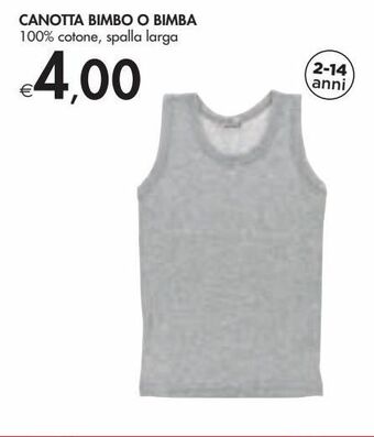 Bennet Canotta bimbo o bimba offerta