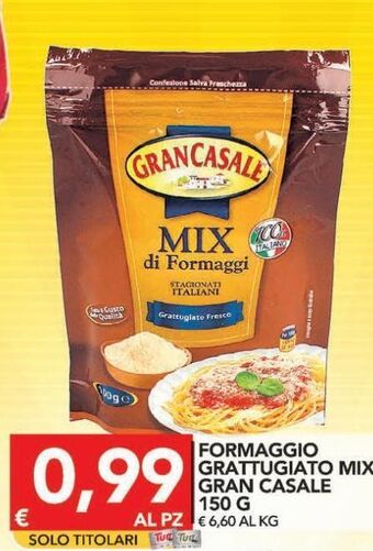 TuoDi Formaggio grattugiato mix gran casale offerta