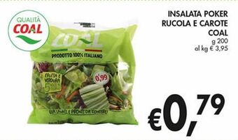 Supermercato Coal Insalata poker rucola e carote coal offerta
