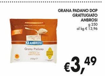 Supermercato Coal Grana padano dop grattugiato ambrosi offerta