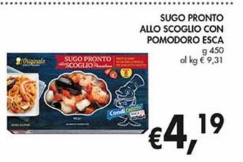 Supermercato Coal Sugo pronto allo scoglio con pomodoro esca offerta