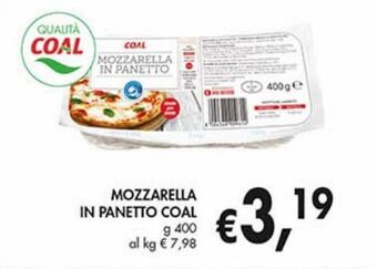 Supermercato Coal Mozzarella in panetto coal offerta
