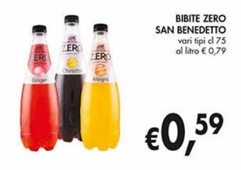 Supermercato Coal Bibite zero san benedetto offerta