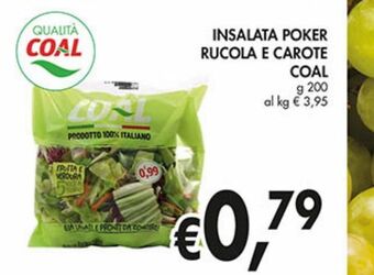 Supermercato Coal Insalata poker rucola e carote coal offerta