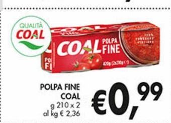Supermercato Coal Polpa fine coal offerta