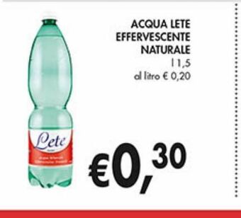 Acqua lete effervescente naturale