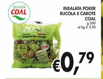 Supermercato Coal Insalata poker rucola e carote coal offerta